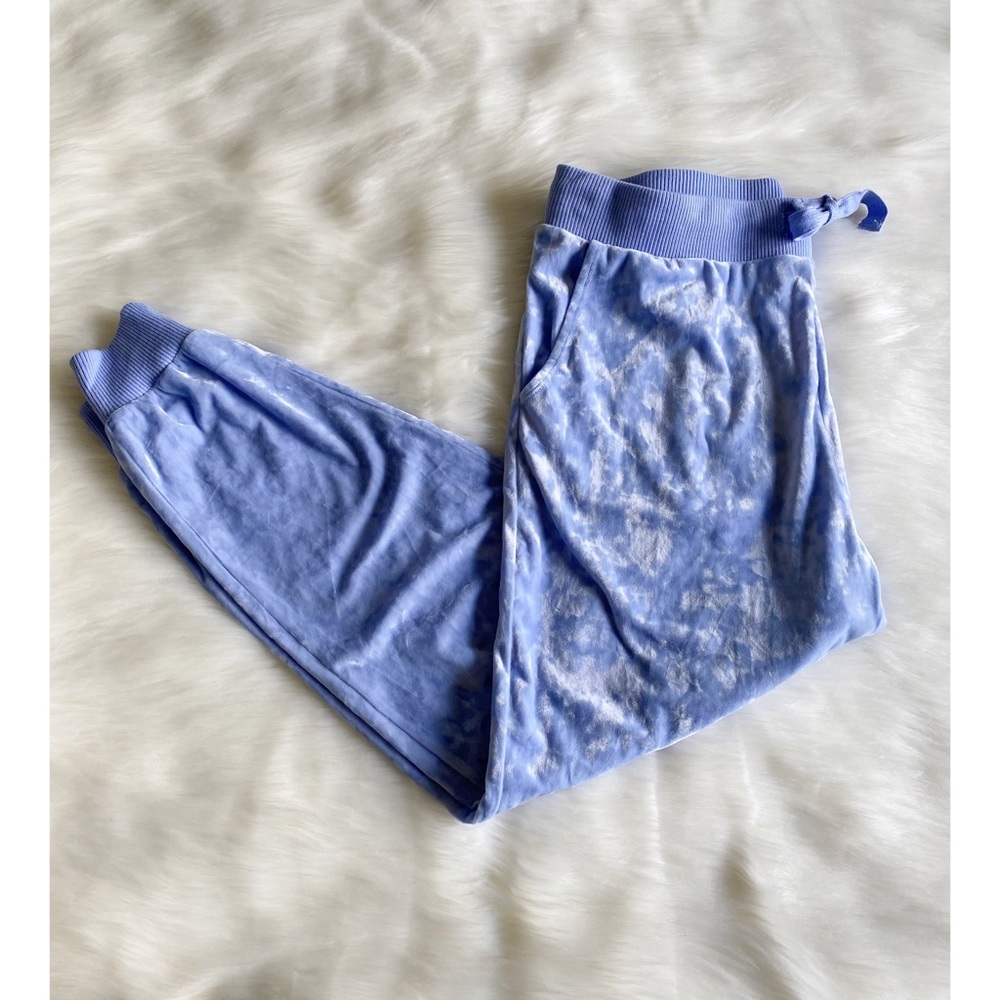 Aerie, light blue velour ankle joggers